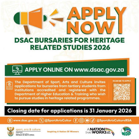 Department of Sport, Arts and Culture (DSAC) Bursary