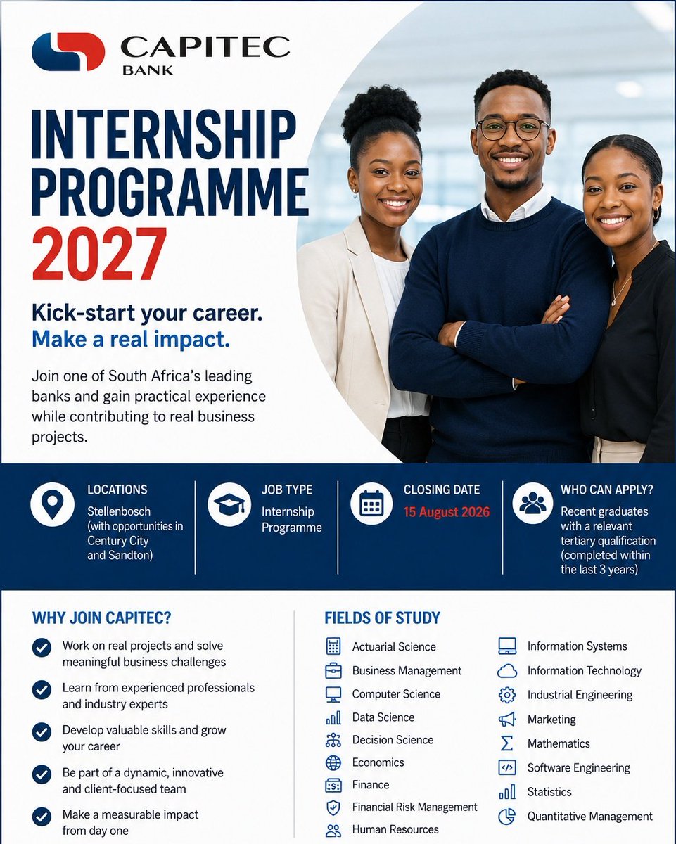 Capitec Internship Programme Opportunity in Banking & Technology 2027