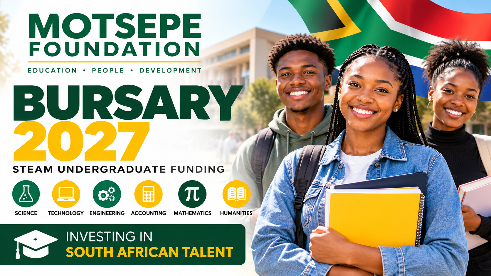 Motsepe Foundation Bursary 2027 – STEAM Undergraduate Funding